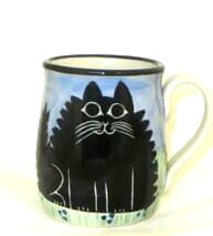 Cat Fat Black -Deluxe Mug - Click Image to Close